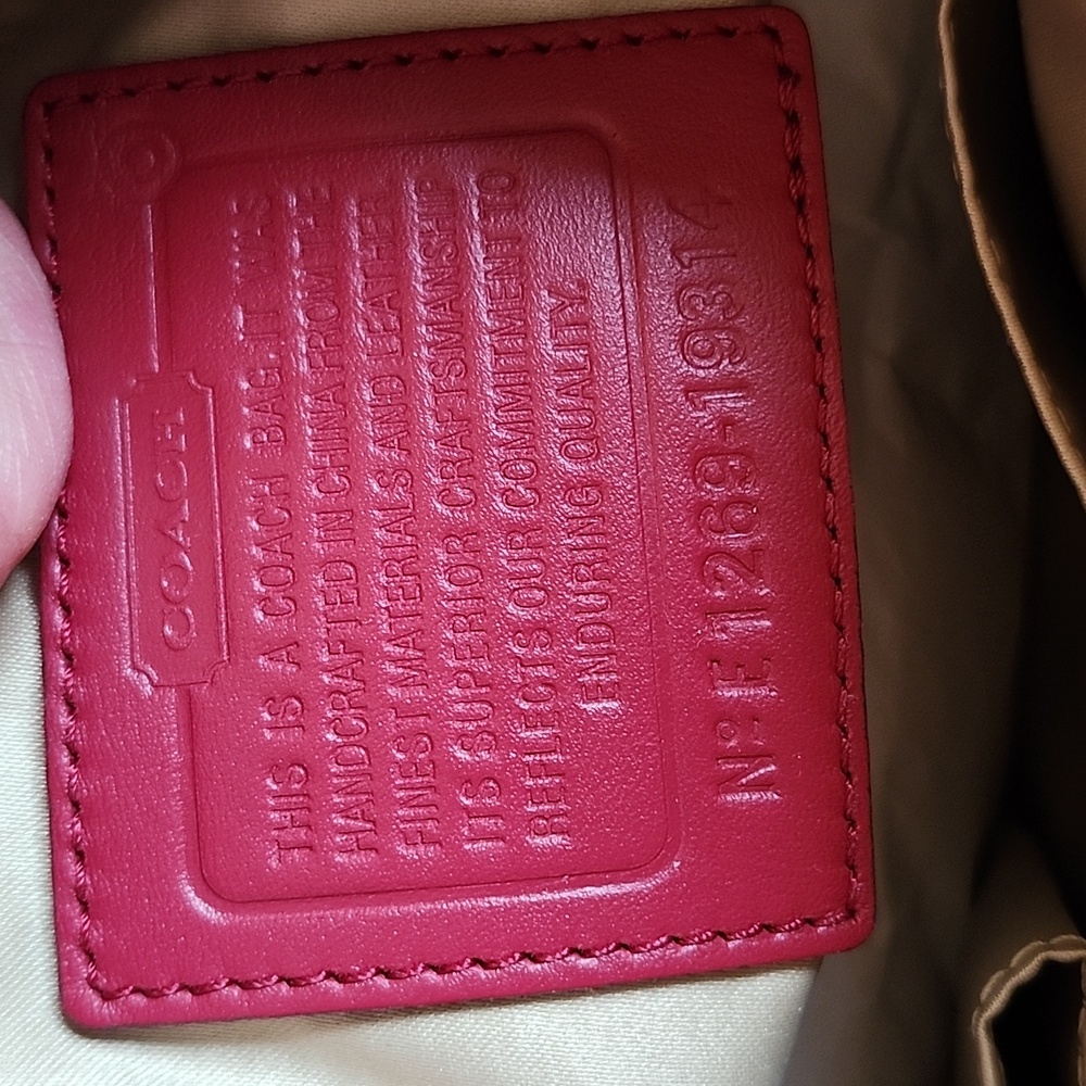 SOLD COACH New Scarlet Kristin Woven Leather Hobo & Wrislet $180 - Picture 11 of 15